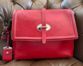 Dooney & Bourke Florentine Toscana Small Saddle Bag Red