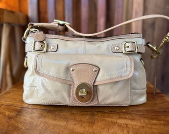 Vintage 2007 Coach Legacy Leigh Patent Leather Shoulder Bag Tan Camel 11964 65th Anniversary