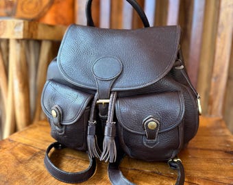 Vintage Dooney & Bourke USA Glove Leather Backpack Chocolate Brown U119