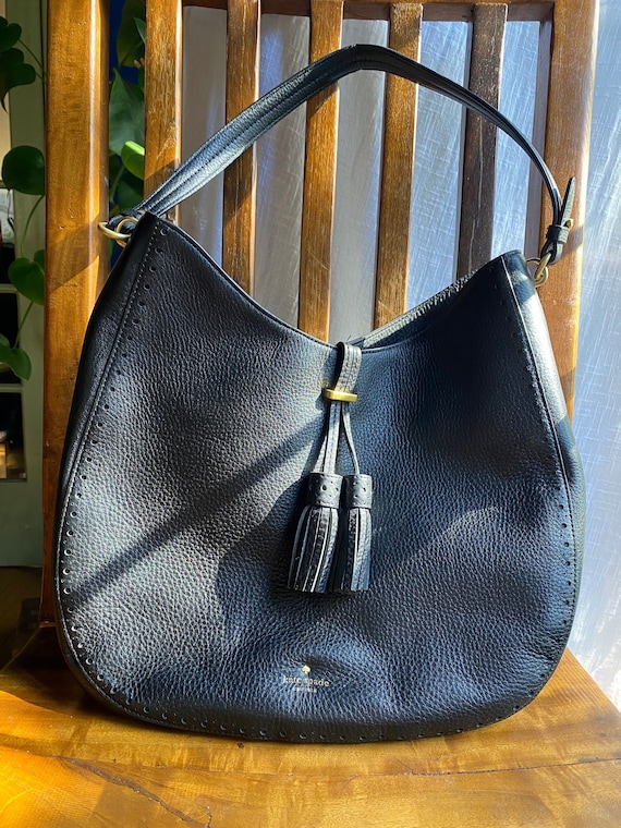 Kate Spade James Street Nori Pebble Leather Hobo Black Shoulder Bag. NWOT. Etsy