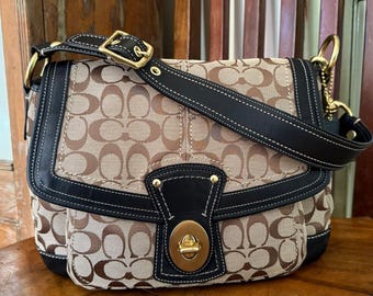 Coach Legacy Ali Flap Shoulder Bag F12857 Signature Turnlock Vintage Y2K Coach