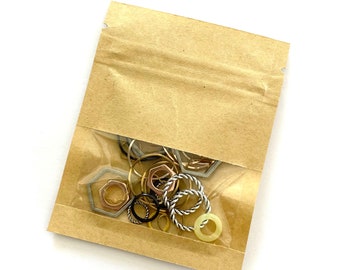 GRAB BAG! - Set of 30 Knitting Stitch Markers - mixed sizes from 8 mm to 19 mm