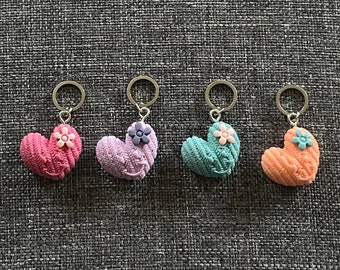 YARN HEARTS Resin Trio - Set of 3 Knitting Stitch Markers - 10 mm silver rings