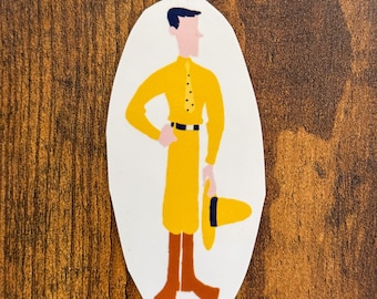 Man with the Yellow Hat Sticker