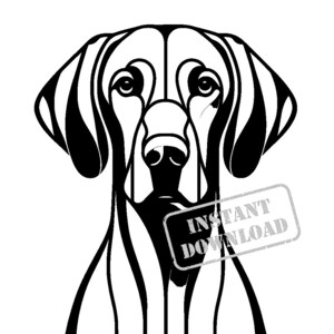 Vizsla in an Abstract Style SVG bundle