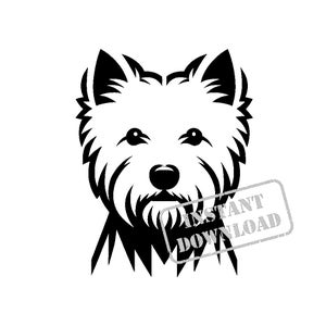 West Highland White Terrier in einem abstrakten Stil SVG-Bundle