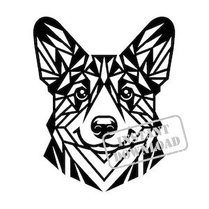 Cardigan Welsh Corgi in geometric style SVG bundle