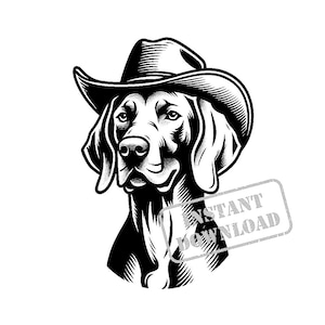 Weimaraner met cowboyhoed op SVG-bundel