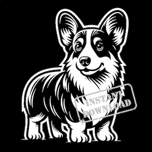 Cardigan Welsh Corgi in a Graffiti Style SVG bundle