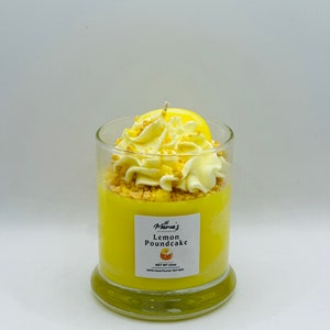 Candela da dessert con torta al limone