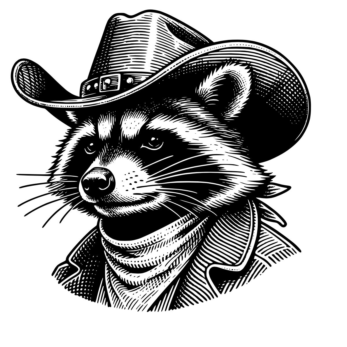 Raccoon Cowboy SVG Digital File Cowboy Raccoon Svg Raccoon Bundle Cute ...