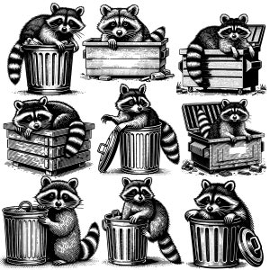 Trash panda procione SVG procione SVG bundle procione PNG cestino SVG bundle carino procione png bundle procione nel cestino clipart bundle cestino panda