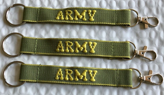 ARMY Personalized Embroidered key Strap Key Ring … - image 1