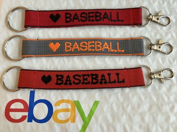 I [heart] BASEBALL Personalized Embroidered Strap… - image 1