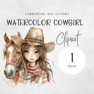 Cute Cowgirl With Horse Clipart | Watercolor Cowgirl Clipart | Horse Cowgirl Clipart Png | Pink Cowgirl Clipart | Western Clipart | Rodeo