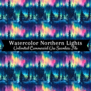 Aurora Borealis nahtlose Design | Nordlichter Musterdesign | Winter Nahtlose Datei | Sich wiederholendes Muster PNG | Kommerzielle Rechte PNG