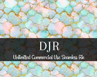 Watercolor Marble Geode Pattern | Gold Seamless | Commercial Use Pattern | Repeating Print | Tie Dye Seamless PNG | Fabric Seamless