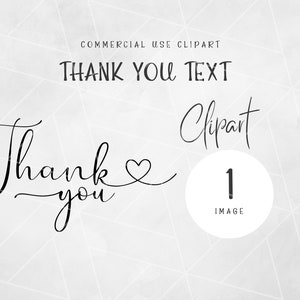 Script di ringraziamento con cuore Clipart / Grazie PNG / Biglietto di ringraziamento Clipart / Script testo clipart / Clipart testo corsivo / Tag di ringraziamento