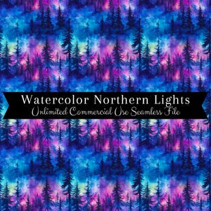 Aurora Borealis nahtlose Design | Nordlichter Musterdesign | Winter Nahtlose Datei | Sich wiederholendes Muster PNG | Kommerzielle Rechte PNG