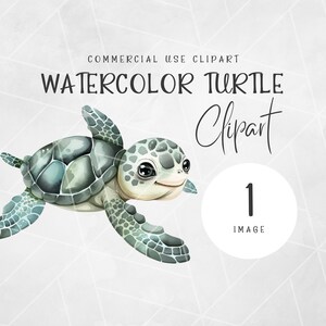 Aquarell Baby Meeresschildkröte PNG Clipart | Süße Schildkröte Clipart | Ozean Tiere Clipart | Unterwasser Aquarell | Meeresschildkröte Aquarell Clipart
