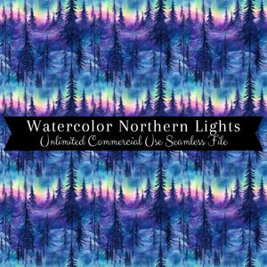 Aurora Borealis Seamless Design | Northern Lights Seamless Design | Arquivo Winter Seamless | Padrão de repetição PNG | Direitos exclusivos PNG