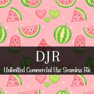 Wassermelonen Patchwork Muster | Aquarell Melone Druck | Obst Hintergründe Datei | Sich wiederholendes Sommerbogenmuster | Kommerzielle Rechte