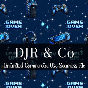 Vibrant Video Game Seamless Print | Watercolor Repeating Pattern Commercial Use | Gaming Digital Paper | Computer Gaming | Scrapbook