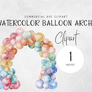 Regenbogen Ballon Clipart | Geburtstag Clipart | Heißluftballon Clipart | Regenbogen Clipart | Heißluftballon Clipart | Aquarell PNG