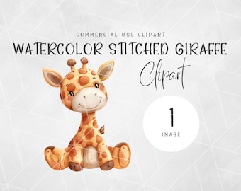 Watercolor Baby Giraffe Clipart | Safari Jungle Clipart | Nursery ...