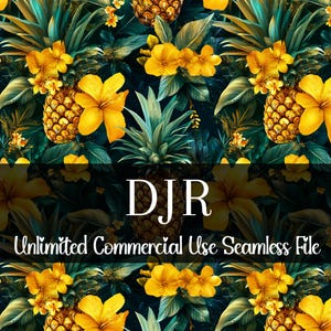 Aquarell Ananas nahtlose Druck | Tropische Ananas-Wiederholungsmuster | Kommerzielle Nutzung Muster | Tropisches Blumen-Digital-Papier