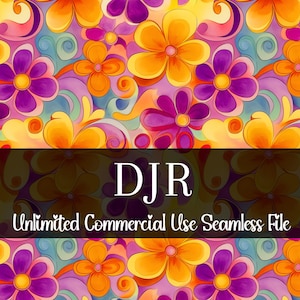 Watercolor Floral Seamless Print | Daisy Seamless Pattern | Commercial Use Pattern | Repeating Print | Watercolor Floral Seamless PNG