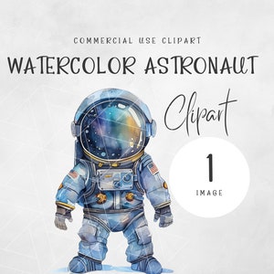 Clipart acquerello astronauta spaziale / Clipart astronauta acquerello / Clipart spazio esterno Png / Clipart asilo nido / Clipart astronauta carino