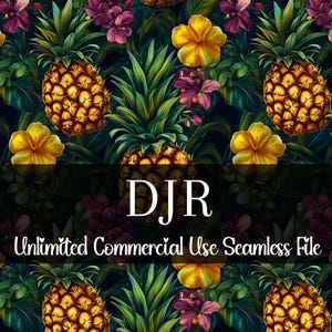 Aquarell Ananas nahtlose Druck | Tropische Ananas-Wiederholungsmuster | Kommerzielle Nutzung Muster | Tropisches Blumen-Digital-Papier