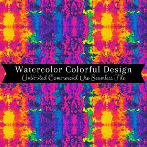Estampado sin costuras con efecto tie-dye en acuarela / Patrón sin costuras con efecto arcoíris / Patrón para uso comercial / Impresión repetida / PNG sin costuras con efecto tie-dye en acuarela