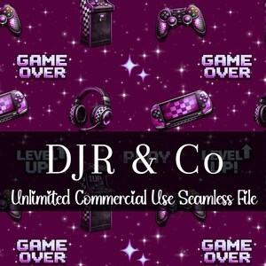 Vibrant Video Game Seamless Print | Watercolor Repeating Pattern Commercial Use | Gaming Digital Paper | Computer Gaming | Scrapbook