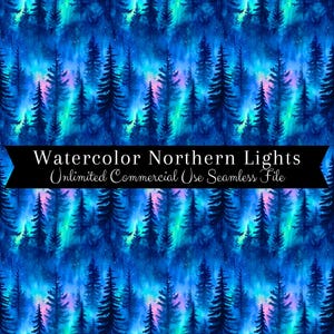 Aurora Borealis nahtlose Design | Nordlichter Musterdesign | Winter Nahtlose Datei | Sich wiederholendes Muster PNG | Kommerzielle Rechte PNG