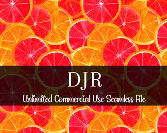 Seamless Colorful Citrus Pattern | Watercolor Orange, Lemon, Lime Print | Fruit Backgrounds File | Repeating Pattern | Commercial Rights PNG