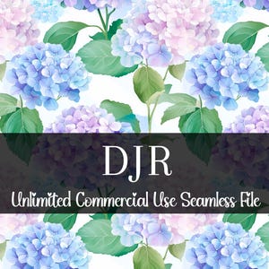 Soft Hydrangea Seamless Pattern | Watercolor Floral Digital Paper | Watercolor Hydrangea Pattern | Watercolor Floral | Repeating Pattern PNG