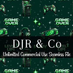 Vibrant Video Game Seamless Print | Watercolor Repeating Pattern Commercial Use | Gaming Digital Paper | Computer Gaming | Scrapbook