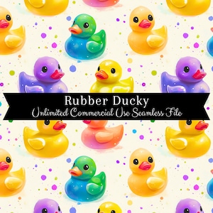 Quietscheentchen Muster | Aquarell Ente Digitales Papier | Aquarell Quietscheente Muster | Aquarell Ente Druck | Sich wiederholendes Muster