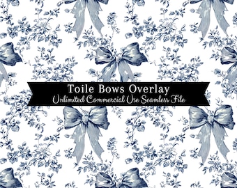 Sobreposição de padrão sem costura azul Toile De Jouy | Padrão de toile | Impressão sem costura de arco chinoiserie | Francês Toile De Jouy | Arco Toile Sem Costura