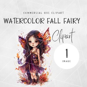 Aquarell Herbst Blumen Feen Clipart | Pilz Clipart | Kommerzielle Nutzung | Herbst Clipart | Aquarell Clipart | Feenhaus Clipart