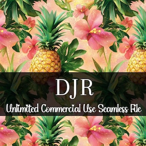 Aquarell Ananas nahtlose Druck | Tropische Ananas-Wiederholungsmuster | Kommerzielle Nutzung Muster | Tropisches Blumen-Digital-Papier