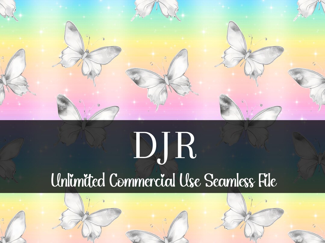 Watercolor Rainbow Butterfly Seamless Print | Rainbow Spring Pattern ...