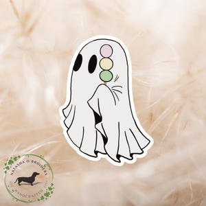 Sticker Dango Ghost , Stickers vinyle , Stickers imperméables , Stickers ordinateur portable , Stickers bouteilles d'eau , Effrayant , Stickers rigolos mignons