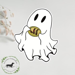 Sticker Taco Trio Ghost , Vinyle autocollant , Sticker imperméable , Sticker pour ordinateur portable , Sticker bouteille d'eau , Sticker mexicain , Sticker mignon , Fun