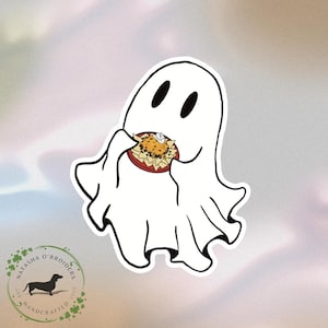 Sticker Nachos Ghost , Vinyle autocollant , Sticker imperméable , Sticker pour ordinateur portable , Sticker bouteille d'eau , Sticker mexicain , Sticker mignon , Drôle