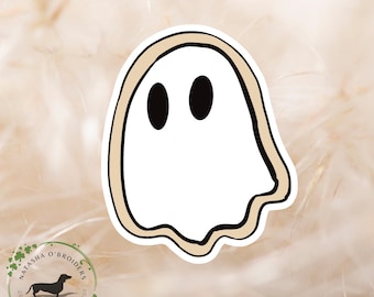 Adesivo fantasma per biscotti di zucchero: simpatico adesivo in vinile per Halloween