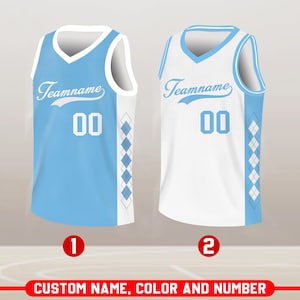Camiseta de baloncesto personalizada, nombre y número de equipo personalizados, camiseta de baloncesto, camiseta de equipo a juego, crea tu propia camiseta de baloncesto