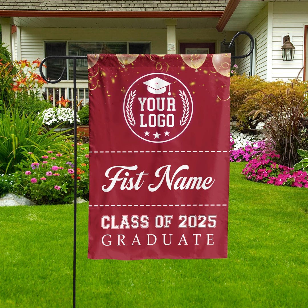 Custom Graduation Flag, Graduate Yard Sign, College Grad Flag, College ...